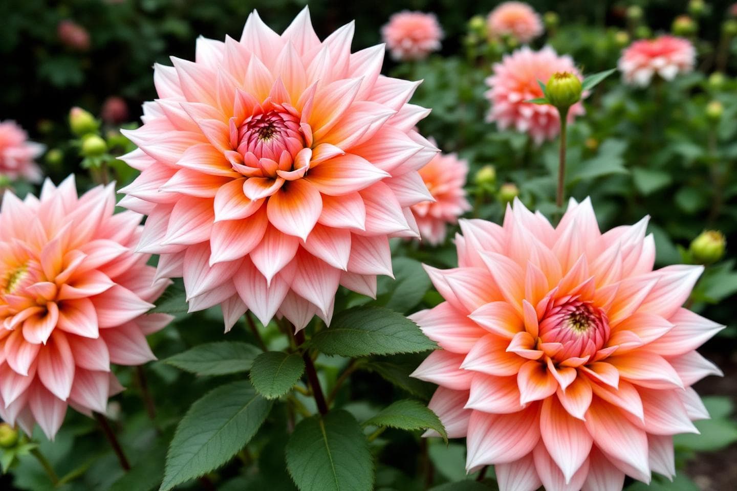 Stunning dinner plate dahlias in various colors