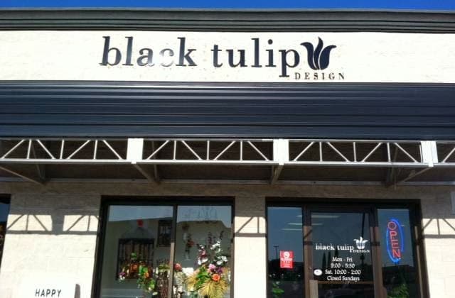 Black Tulip Floral Design - Image 1